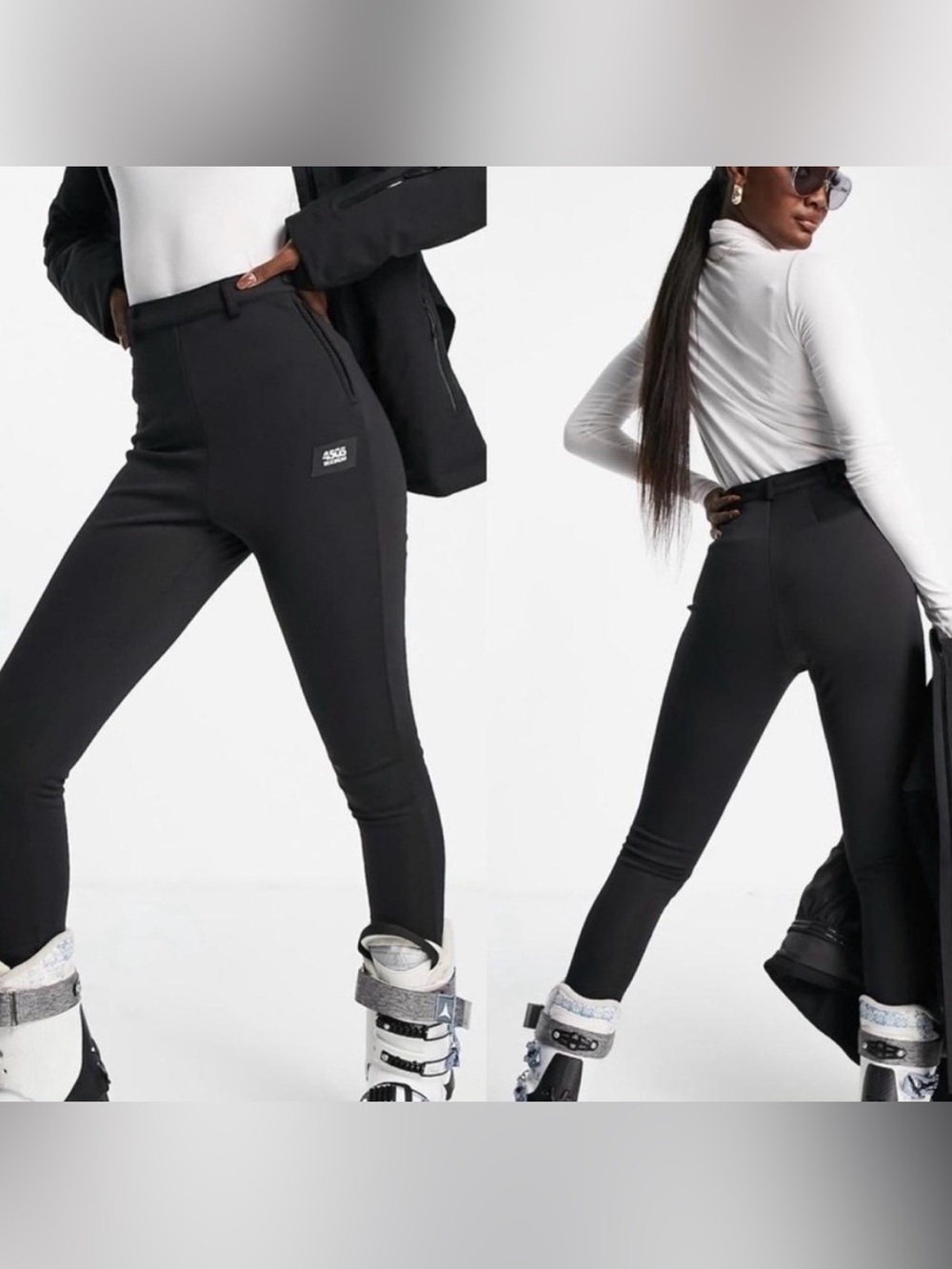 ASOS 4505 Ski & Snow Black‎ Snow Skinny Pants with Ankle Stirrup.
